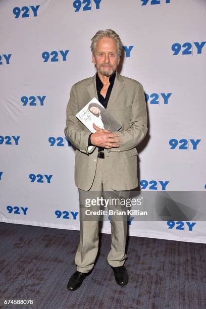Michael Douglas attends a conversation with Sherry Lansing and Stephen Galloway event at 92Y on April 28, 2017 in New York City.