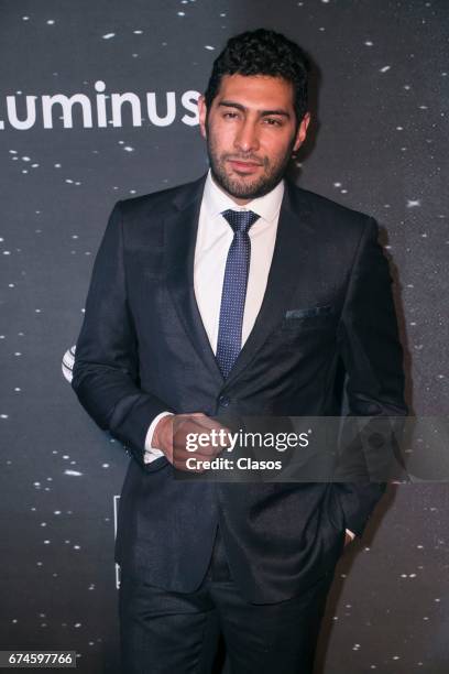 Actor Ianis Guerrero poses during the 13th Luminus Awards at Telcel Theater on April 27, 2017 in Mexico City, Mexico.