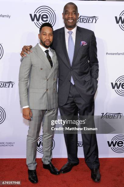 Ndaba Mandela and and former professional basketball player Dikembe Mutombo attend the We Are Family Foundation 2017 Celebration Gala at Hammerstein...