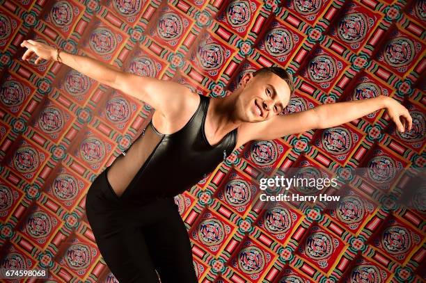 Figure skater Adam Rippon poses for a portrait during the Team USA PyeongChang 2018 Winter Olympics portraits on April 28, 2017 in West Hollywood,...