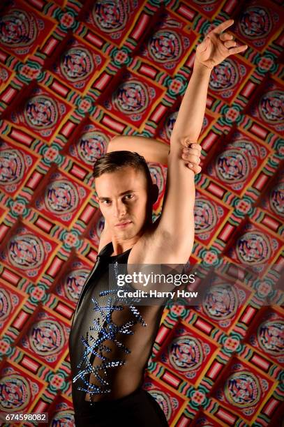 Figure skater Adam Rippon poses for a portrait during the Team USA PyeongChang 2018 Winter Olympics portraits on April 28, 2017 in West Hollywood,...