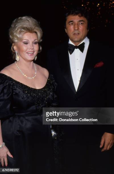Zsa Zsa Gabor and her husband Frédéric Prinz von Anhalt attend an event in October 1980 in Los Angeles, California.