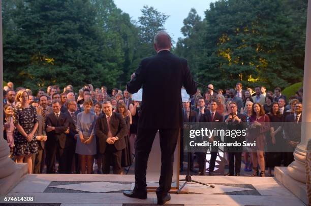 Ambassador Kim Darroch speaks to guests during the Capitol File 2017 WHCD Welcome Reception at the British Ambassador's Residence on April 28, 2017...