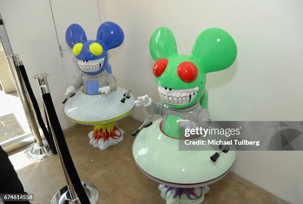 Shot of deadmau5-inspired art at electronic musician deadmau5 and FANCY.com's pop-up shop "Lots Of Stuff In A Store" on April 28, 2017 in Los...