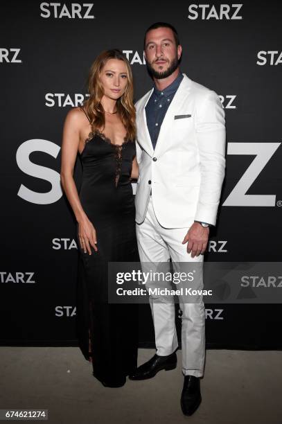 Model Noot Seear and actor Pablo Schreiber attends the American Gods FYC event at Saban Media Center on April 28, 2017 in North Hollywood, California.