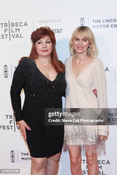 Linda Wepner and Naomi Watts attend the screening of "Chuck" during the 2017 Tribeca Film Festival at BMCC Tribeca PAC on April 28, 2017 in New York...