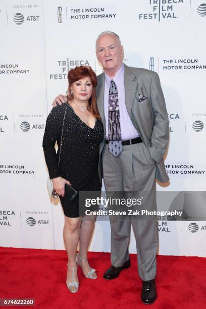 Linda Wepner and Chuck Wepner attend the screening of "Chuck" during the 2017 Tribeca Film Festival at BMCC Tribeca PAC on April 28, 2017 in New York...