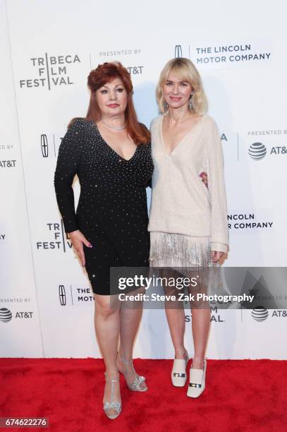 Linda Wepner and Naomi Watts attend the screening of "Chuck" during the 2017 Tribeca Film Festival at BMCC Tribeca PAC on April 28, 2017 in New York...