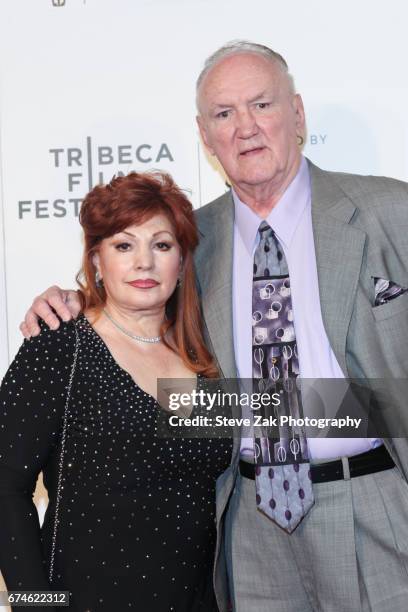 Linda Wepner and Chuck Wepner attend the screening of "Chuck" during the 2017 Tribeca Film Festival at BMCC Tribeca PAC on April 28, 2017 in New York...