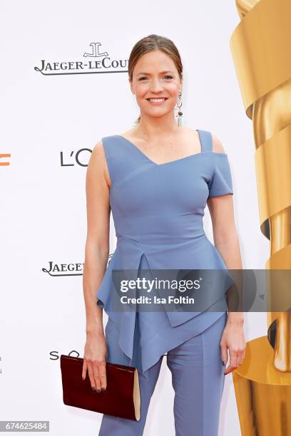 Austrian actress Patricia Aulitzky during the Lola - German Film Award red carpet arrivals at Messe Berlin on April 28, 2017 in Berlin, Germany.