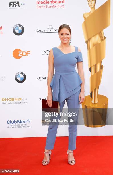 Austrian actress Patricia Aulitzky during the Lola - German Film Award red carpet arrivals at Messe Berlin on April 28, 2017 in Berlin, Germany.