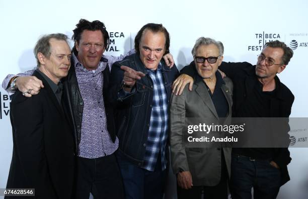 Steve Buscemi, Michael Madsen, Quentin Tarantino, Harvey Keitel and Tim Roth attend the 'Reservoir Dogs' Screening during 2017 Tribeca Film Festival...