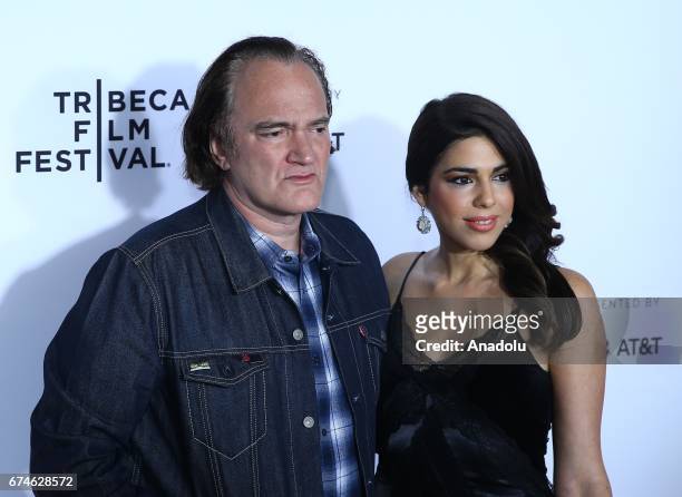 Director Quentin Tarantino and Singer/actress Daniella Pick attend the 'Reservoir Dogs' Screening during 2017 Tribeca Film Festival Beacon Theatre in...