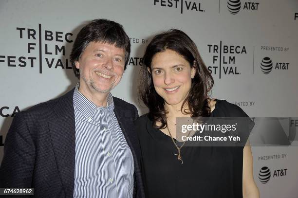 Ken Burns and Sarah Botstein attend "The Vietnam War" screening during 2017 Tribeca Film Festival at SVA Theatre on April 28, 2017 in New York City.