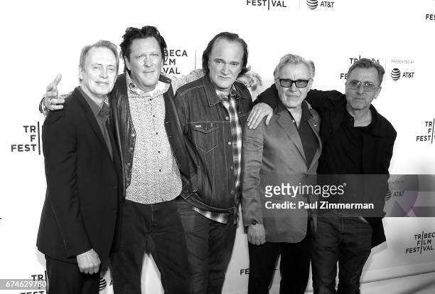 Steve Buscemi, Michael Madsen, Quentin Tarantino, Harvey Keitel and Tim Roth attend the 2017 Tribeca Film Festival - "Reservoir Dogs" 25th...