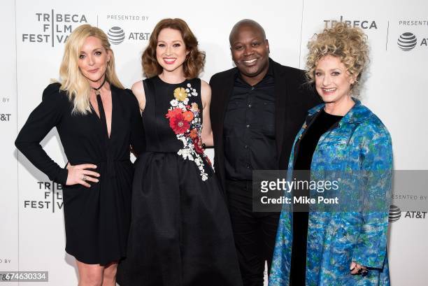 Jane Krakowski, Ellie Kemper, Titus Burgess, and Carol Kane attend the "Unbreakable Kimmy Schmidt" screening during 2017 Tribeca Film Festival at...
