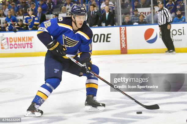 St. Louis Blues center Jori Lehtera during game 1 of the second round of the 2017 Stanley Cup Playoffs between the Nashville Predators and the St....