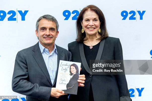 Author Stephen Galloway and Sherry Lansing attend Sherry Lansing In Conversation With Michael Douglas & Stephen Galloway at 92nd Street Y on April...