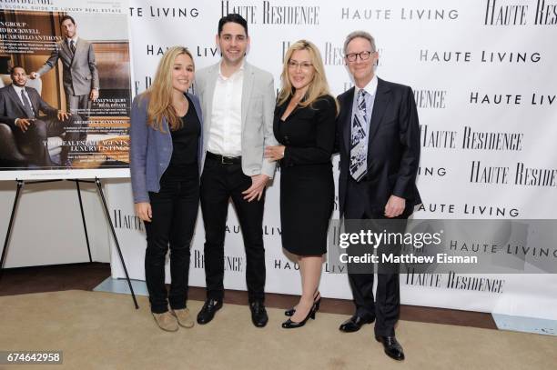 Jenny Lenz, Adam Vanderbrook, Dolly Lenz and Ian Bruce Eichner attend the Haute Residence 2017 Luxury Real Estate Summit at The Core Club on April...