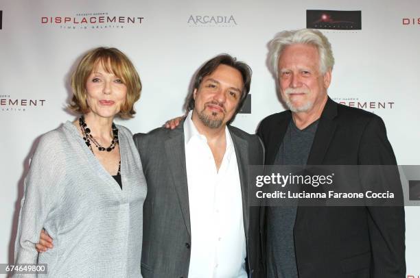 Actor Susan Blakely, director Kenneth Mader, and actor Bruce Davison attend the premiere of Arcadia Releasing Group's "Displacement" at Laemmle...
