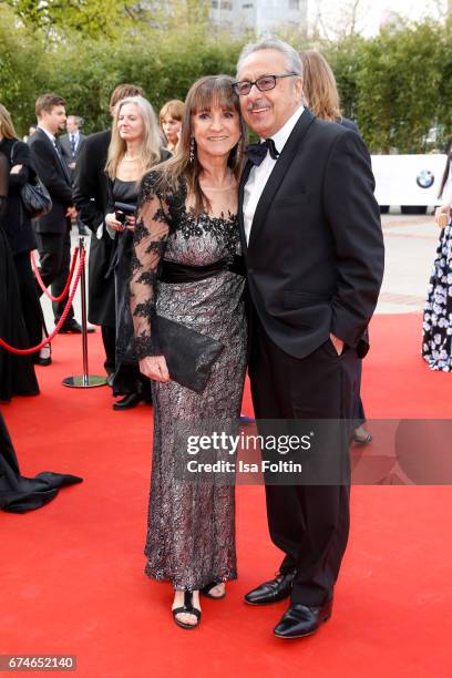 German actor Wolfgang Stumph and his wife Christine Stumph during the Lola - German Film Award red carpet arrivals at Messe Berlin on April 28, 2017...