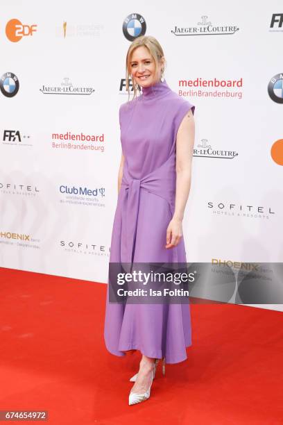 German actress Julia Jentsch during the Lola - German Film Award red carpet arrivals at Messe Berlin on April 28, 2017 in Berlin, Germany.