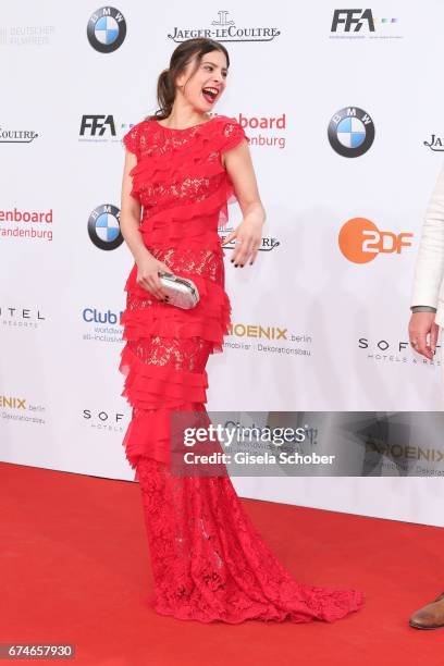 Aylin Tezel during the Lola - German Film Award red carpet arrivals at Messe Berlin on April 28, 2017 in Berlin, Germany.