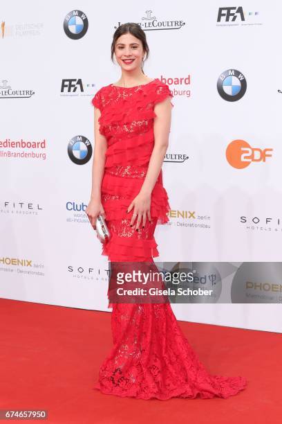 Aylin Tezel during the Lola - German Film Award red carpet arrivals at Messe Berlin on April 28, 2017 in Berlin, Germany.