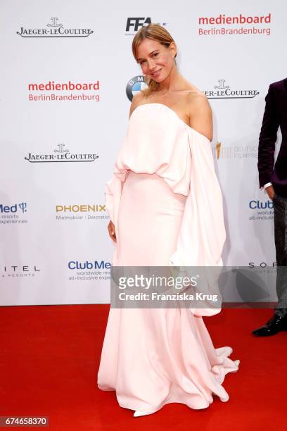 Nadeshda Brennicke during the Lola - German Film Award red carpet arrivals at Messe Berlin on April 28, 2017 in Berlin, Germany.