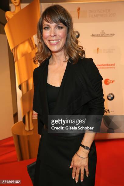 Anneke Kim Sarnau wearing a watch by Jaeger-LeCoultre during the Lola - German Film Award 2017 at Palais am Funkturm on April 28, 2017 in Berlin,...