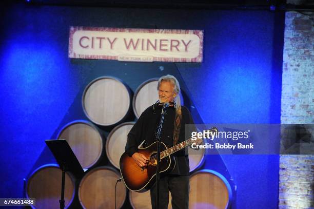 Kris Kristofferson performs in concert at City Winery on April 28, 2017 in New York City.