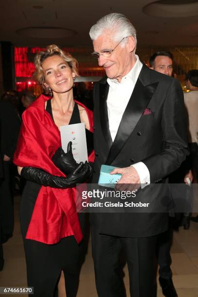 Sky Du Mont and Christine Schuetze during the Lola - German Film Award after party at Palais am Funkturm on April 28, 2017 in Berlin, Germany.
