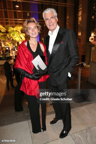 Sky Du Mont and Christine Schuetze during the Lola - German Film Award after party at Palais am Funkturm on April 28, 2017 in Berlin, Germany.