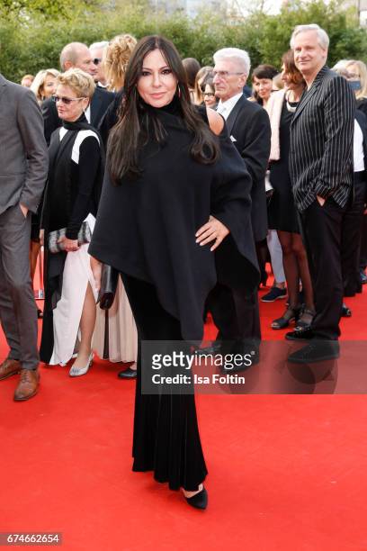 German actress Simone Thomalla during the Lola - German Film Award red carpet arrivals at Messe Berlin on April 28, 2017 in Berlin, Germany.