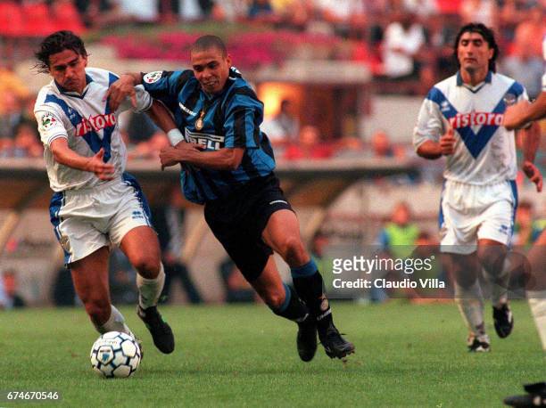 Ronaldo of Inter Milan in action during the Serie A match between Inter Milan and Brescia played at the "Giuseppe Meazza" in Milan, Italy.