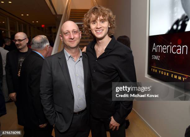 Producer/showrunner Michael Green and actor Bruce Langley attend the American Gods FYC event at Saban Media Center on April 28, 2017 in North...