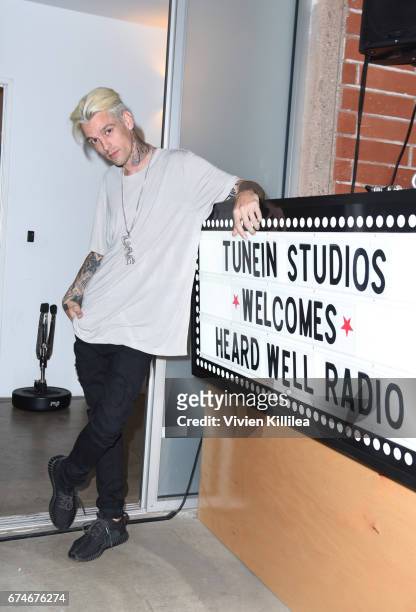 Aaron Carter attends TuneIn and Heard Well Radio's Launch Party at TuneIn Studios on April 28, 2017 in Venice, California.