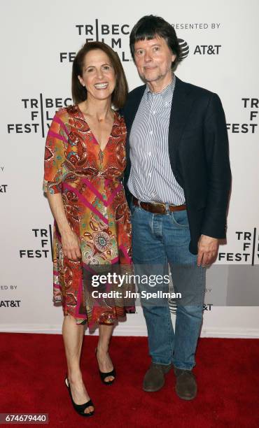 Director Lynn Novick and filmmaker Ken Burns attend the "The Vietnam War" screening during the 2017 Tribeca Film Festival at SVA Theatre on April 28,...