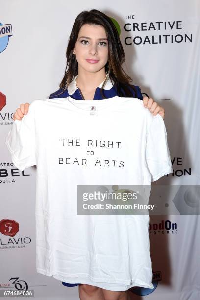Actress Kathrine Herzer of the show "Madam Secretary" attends the Creative Coalition's "Right To Bear Arts" Gala at Flavio on April 28, 2017 in...