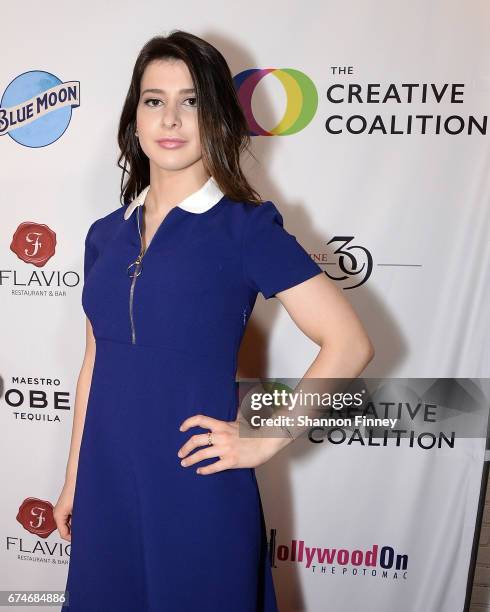 Actress Kathrine Herzer of the show "Madam Secretary" attends the Creative Coalition's "Right To Bear Arts" Gala at Flavio on April 28, 2017 in...