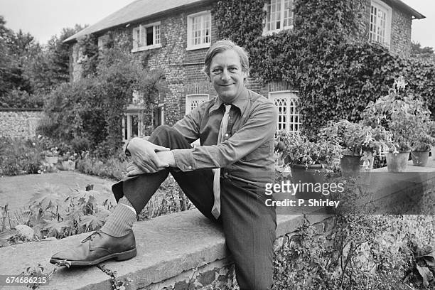 English politician Eric Lubbock, 4th Baron Avebury at home in Downe, Greater London, UK, 29th August 1971.