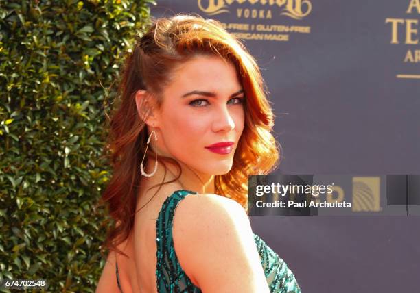 Actress Courtney Hope attends the 44th annual Daytime Creative Arts Emmy Awards at Pasadena Civic Auditorium on April 28, 2017 in Pasadena,...