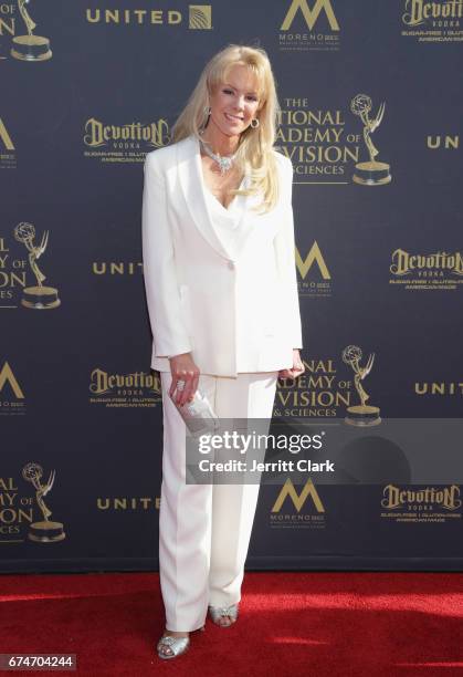 Laura McKenzie attends the 44th Annual Daytime Creative Arts Emmy Awards - Arrivals at Pasadena Civic Auditorium on April 28, 2017 in Pasadena,...