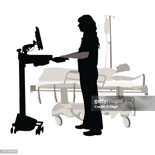 patient data search - hospital ward stock illustrations