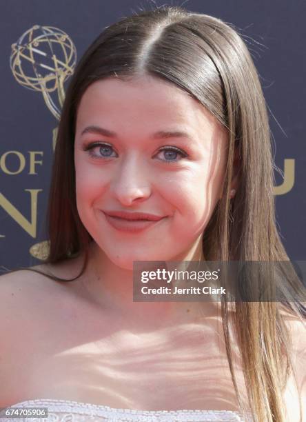 Addison Holley attends the 44th Annual Daytime Creative Arts Emmy Awards - Arrivals at Pasadena Civic Auditorium on April 28, 2017 in Pasadena,...