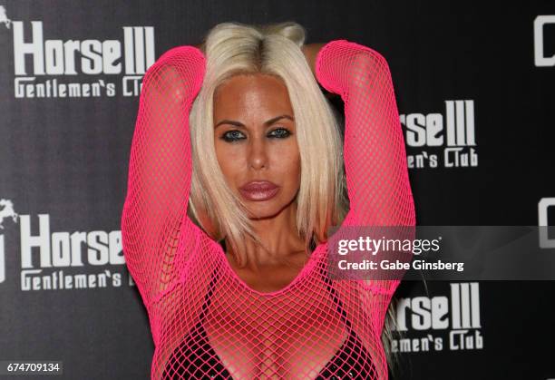 Actress/model Shauna Sand-Lamas arrives at a celebration of Courtney Stodden's official divorce from actor Doug Hutchison at the Crazy Horse III...