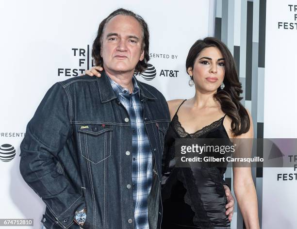 Director Quentin Tarantino and Singer/actress Daniella Pick attend the 'Reservoir Dogs' 25th Anniversary Screening during 2017 Tribeca Film Festival...