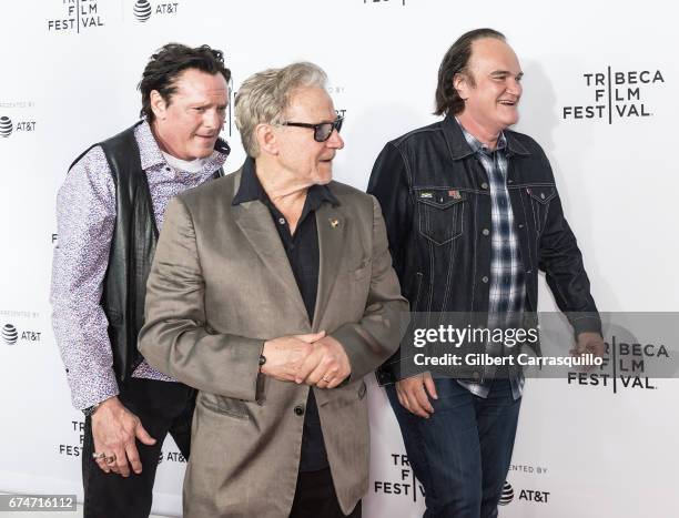 Michael Madsen, Harvey Keitel and Quentin Tarantino attend the 'Reservoir Dogs' 25th Anniversary Screening during 2017 Tribeca Film Festival at The...