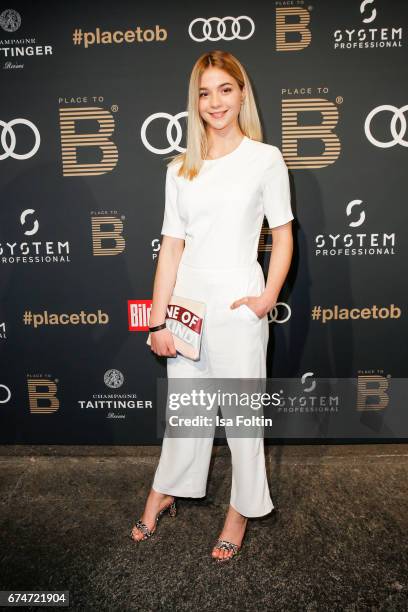 German actress Lisa-Marie Koroll attends the Place To Be Party after the Lola - German Film Award on April 28, 2017 in Berlin, Germany.