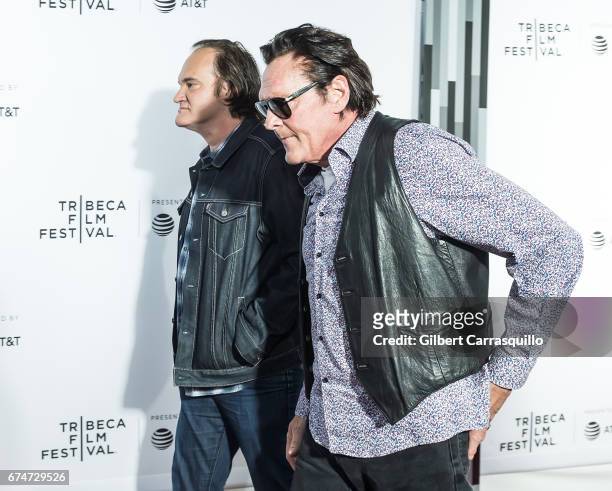 Quentin Tarantino and Michael Madsen attend the 'Reservoir Dogs' 25th Anniversary Screening during 2017 Tribeca Film Festival at The Beacon Theatre...